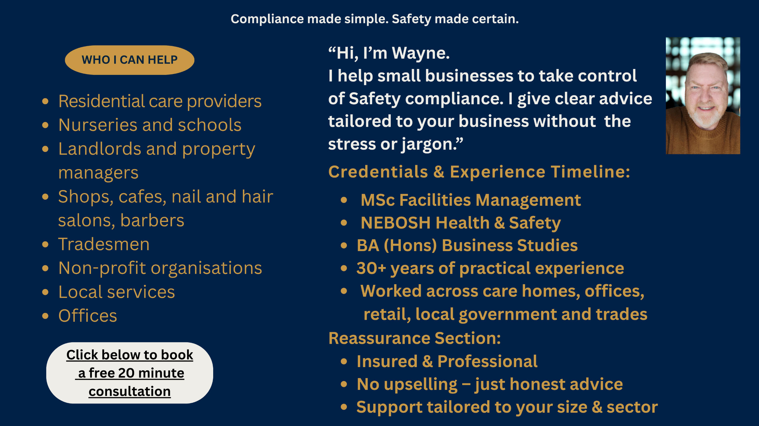 Health and Safety support for Social care providers, cafes, restaurants, salons, hairdressers, nail salons and more